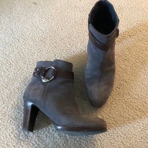Women’s Grey suede booties